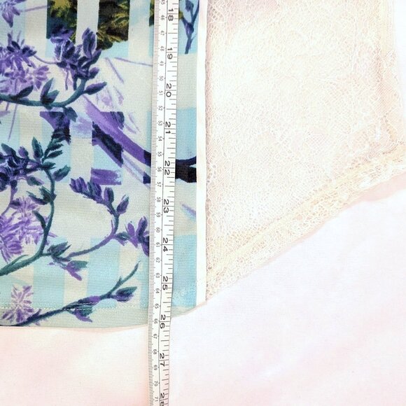 BCBGeneration | Botanical Lace Insets Tank Top in Aquashell Multi	| Size Medium - Picture 10 of 10